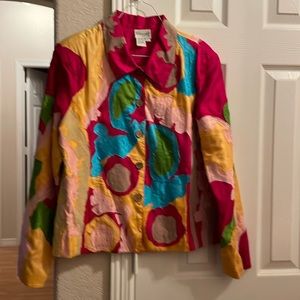 VTG Florissant New York BOHO multi colored jacket L